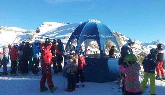 Event Pop-up Kiosk for Crans Montana Aminona