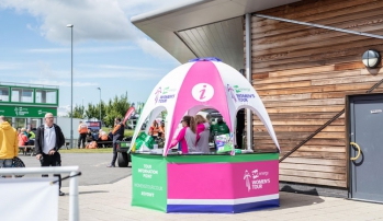 Pop Up Kiosk Event Dome for Tour of Britain Women’s Cycling
