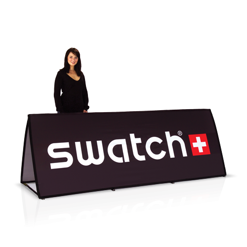large rectangular pop up banner