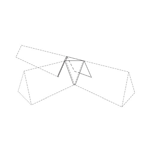 Template of rectangular pop-outcorner banner units