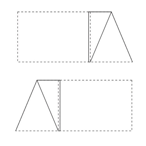 Template of rectangular corner banner units