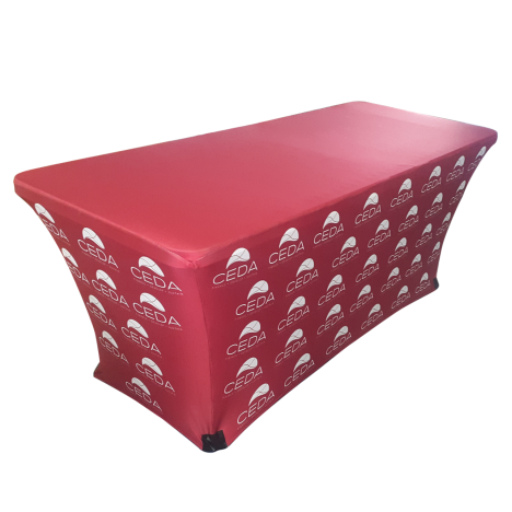 Tablecloths Branded pop-up tablecloths in red