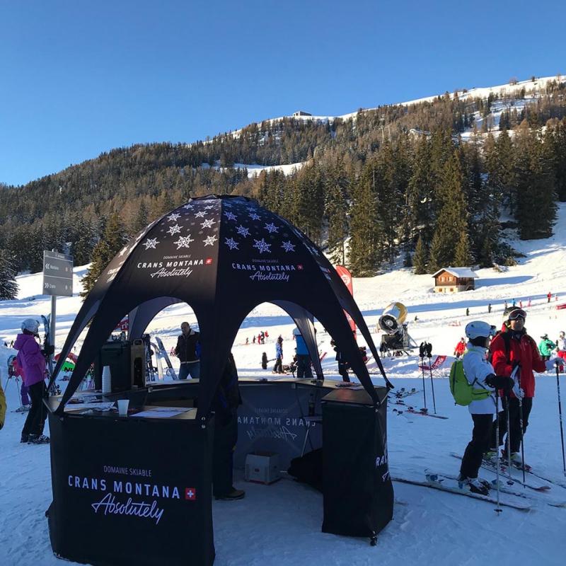 Crans Montana Skiing Kiosk